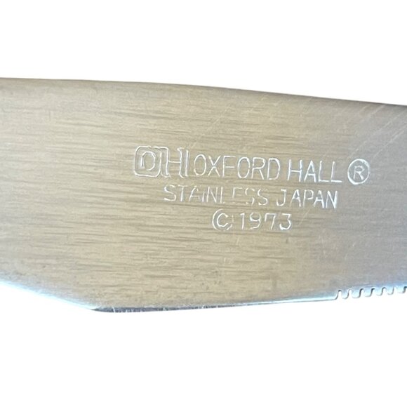 Vintage Fashion Wear-Yellow Modern Hollow Knife by Oxford Hall 1973 Set of 3 - Picture 5 of 12